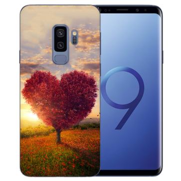 Samsung Galaxy S9 Silikon TPU Hülle mit Fotodruck Herzbaum