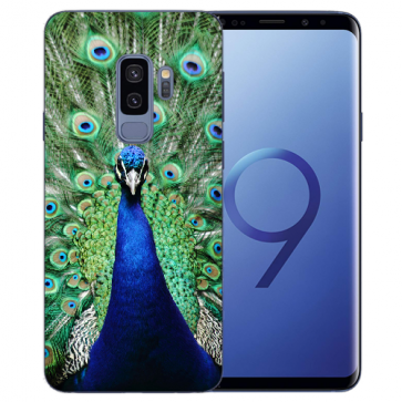 Samsung Galaxy S9 Plus TPU-Silikonhülle mit Pfau Bilddruck 