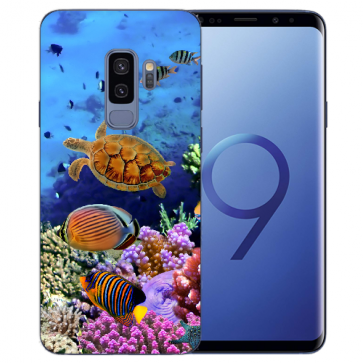 Samsung Galaxy S9 Silikon TPU mit Fotodruck Aquarium Schildkröten