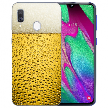 Samsung Galaxy A20 Silikon TPU Hülle mit Bier Bilddruck