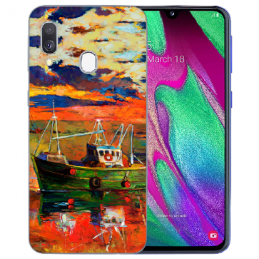 Silikon TPU Hülle mit Bilddruck Gemälde für Samsung Galaxy A30 Etui