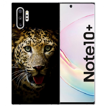 Samsung Galaxy Note 10 Plus Silikon TPU Hülle mit Leopard Foto Druck