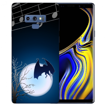 Samsung Galaxy Note 9 Silikon TPU Hülle mit Bilddruck Fledermaus-mond  