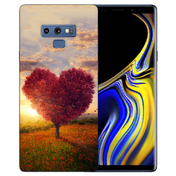 Samsung Galaxy Note 9 Silikon TPU Hülle mit Bilddruck Herzbaum