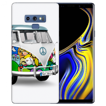 Samsung Galaxy Note 9 Silikon TPU Hülle mit Bilddruck Hippie Bus
