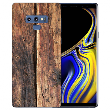 Samsung Galaxy Note 9 Silikon TPU Hülle mit Bilddruck HolzOptik