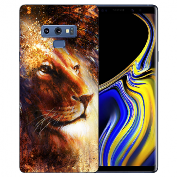 Samsung Galaxy Note 9 Silikon TPU Hülle mit Bilddruck LöwenKopf Porträt