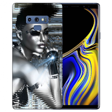 Samsung Galaxy Note 9 Silikon TPU Hülle mit Bilddruck Robot Girl