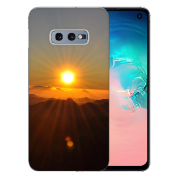 Samsung Galaxy S10e Silikon TPU Hülle mit Fotodruck Sonnenaufgang