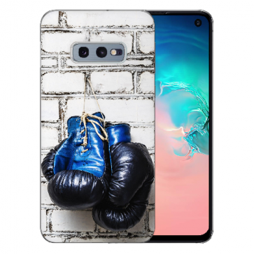 Samsung Galaxy S10e Silikon Schutzhülle mit Bilddruck Boxhandschuhe 