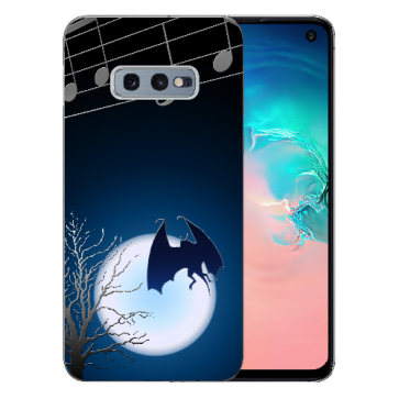 Samsung Galaxy S10e Silikon TPU mit Fledermaus-mond Bilddruck 