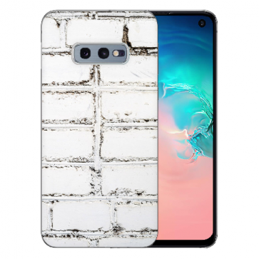 Samsung Galaxy S10e Silikon TPU mit Fotodruck Weiße Mauer Etui