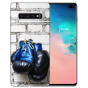 TPU Silikon Hülle für Samsung Galaxy S10 Plus mit Bilddruck Boxhandschuhe