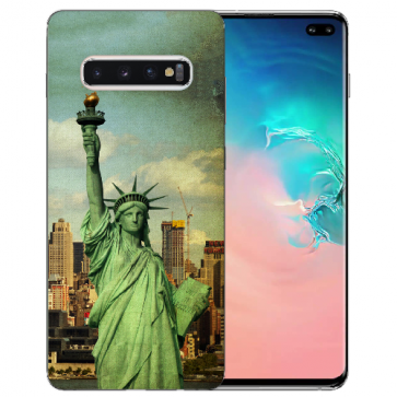 Samsung Galaxy S10 Plus TPU Silikon mit Bilddruck Freiheitsstatue