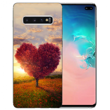 Samsung Galaxy S10 Plus Silikon TPU Hülle mit Bilddruck Herzbaum