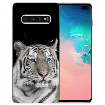 TPU Schutzhülle für Samsung Galaxy S10 Plus mit Tiger Text Bilddruck