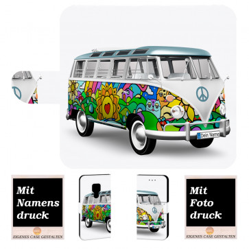 Personalisierte Handyhülle für Huawei Mate 20 mit Bilddruck Hippie Bus