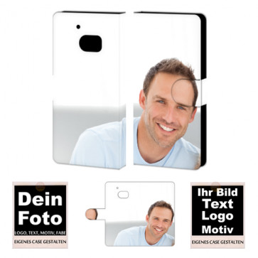 Ledertasche Schutzhülle für HTC M10 mit Fotodruck