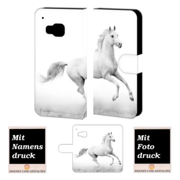 HTC One M9 Pferd Handy Tasche Hülle Foto Bild Druck Text