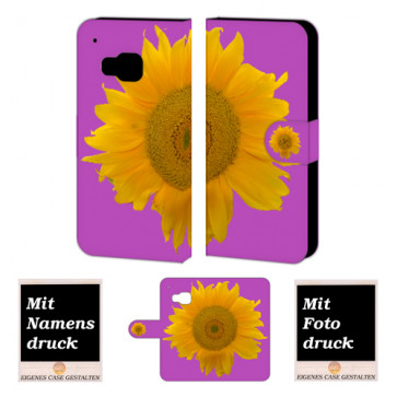 HTC One M9 Sonnenblumen Handy Tasche Hülle Foto Bild Druck