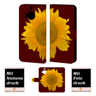 HTC One M9 Plus Sonnenblumen Handy Tasche Hülle Foto Bild Druck