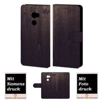 HTC One X10 Individuelle Handyhülle mit Bild Druck Holz Optik