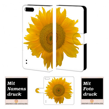 Handy Hülle mit Foto Druck Sonnenblumen für Huawei Honor 6 Plus