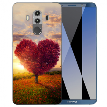 Huawei Mate 10 Pro Silikon TPU Hülle mit Bilddruck Herzbaum Case