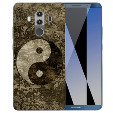 Huawei Mate 10 Pro Silikon TPU Hülle mit Bilddruck Yin Yang Case