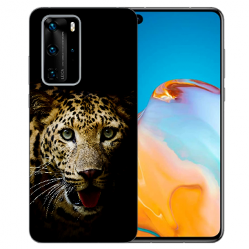 Silikon TPU Schutzhülle mit Leopard Namen Bilddruck für Huawei P40 