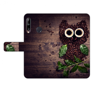 Schutzhülle für Huawei Y9 (2019) Handy Hülle mit Bild Druck Kaffee Eule  
