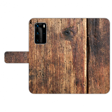 Schutzhülle Handy Hülle Tasche mit Bilddruck HolzOptik für Huawei P40