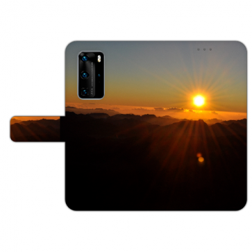 Handy Hülle Tasche mit Bilddruck Sonnenaufgang für Huawei P40