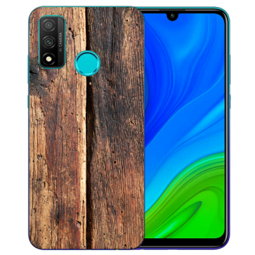 Huawei P Smart 2020 TPU Hülle mit Fotodruck HolzOptik Etui