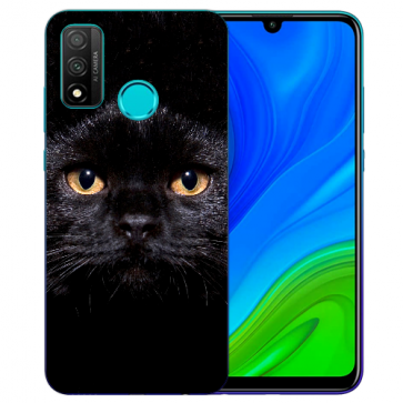 Huawei P Smart 2020 TPU Hülle mit Fotodruck Schwarze Katze Etui