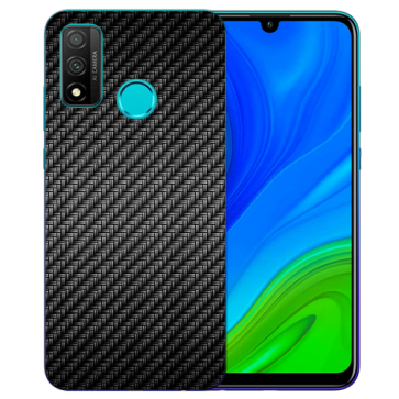 Huawei P Smart 2020 TPU Hülle mit Fotodruck Carbon Optik Etui