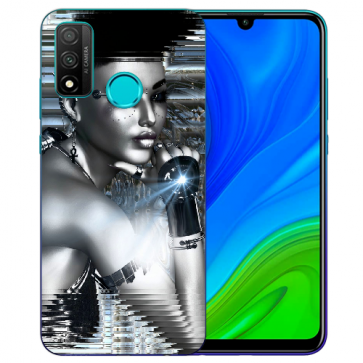 Huawei P Smart 2020 TPU Hülle mit Fotodruck Robot Girl Etui