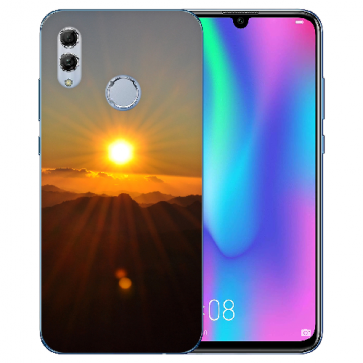 Huawei Honor 10 Lite Silikon TPU Hülle mit Bilddruck Sonnenaufgang