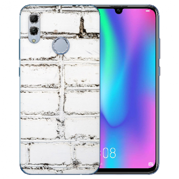 Huawei Honor 10 Lite Silikon TPU Case mit Bilddruck Weiße Mauer
