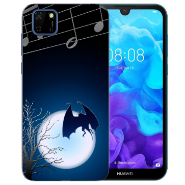 Huawei Y5P (2020) TPU Hülle mit Fotodruck Fledermaus-mond Etui