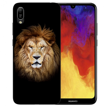 Silikon TPU Schutzhülle mit Löwe Bilddruck für Huawei Y5 (2019) Etui