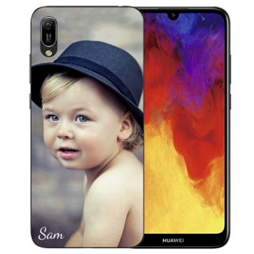 Huawei Y6 (2019) Silikon TPU Case Schutzhülle mit Foto Namen Bilddruck