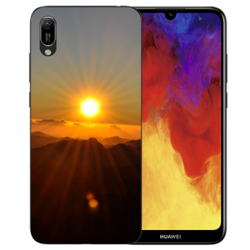 Huawei Y5 (2019) Silikon TPU Handy Hülle mit Bilddruck Sonnenaufgang