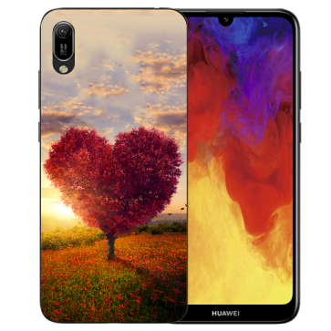 Huawei Y5 (2019) Silikon TPU Handy Hülle mit Bilddruck Herzbaum