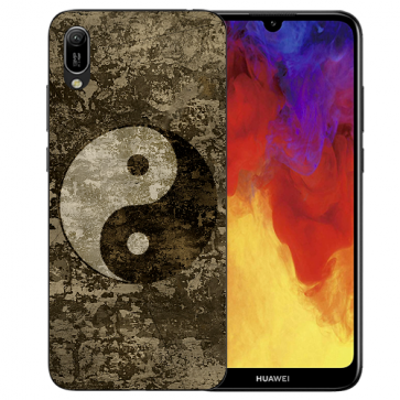 Silikon TPU Hülle mit Bilddruck Yin Yang für Huawei Y6 (2019) Etui