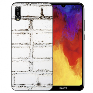 Huawei Y5 (2019) Silikon TPU Handy Hülle mit Bilddruck Weiße Mauer