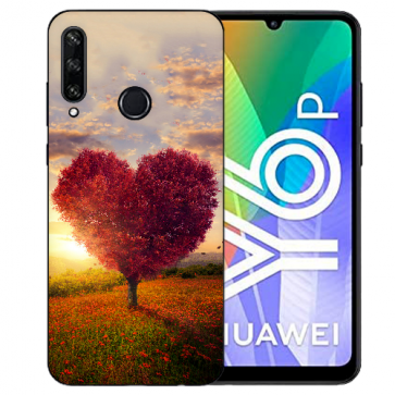 Huawei Y6P (2020) TPU Hülle mit Fotodruck Herzbaum Etui