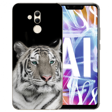 Silikon Schutzhülle TPU Case für Huawei Mate 20 Lite mit Tiger Bilddruck