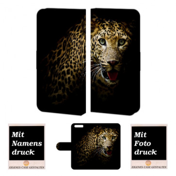 Schutzhülle Handy Tasche für Huawei P10 mit Leopard Bild Druck