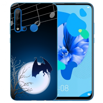 Huawei P20 Lite 2019 Silikon TPU mit Bilddruck Fledermaus-mond